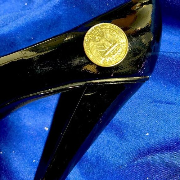 Paolo - Open toe- Black Patent Leather- Heels - Picture 7 of 8